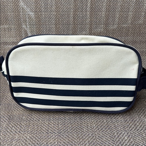 Jean Paul Gaultier Striped Navy and Cream Toiletry Bag. - Picture 2 of 10